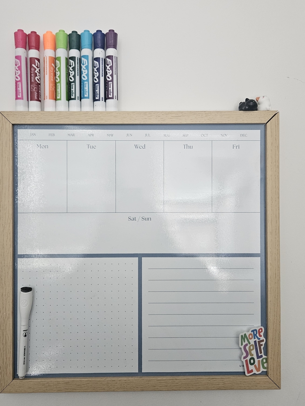 Magnetic Weekly Planner Dry Erase Board with EXPO Markers